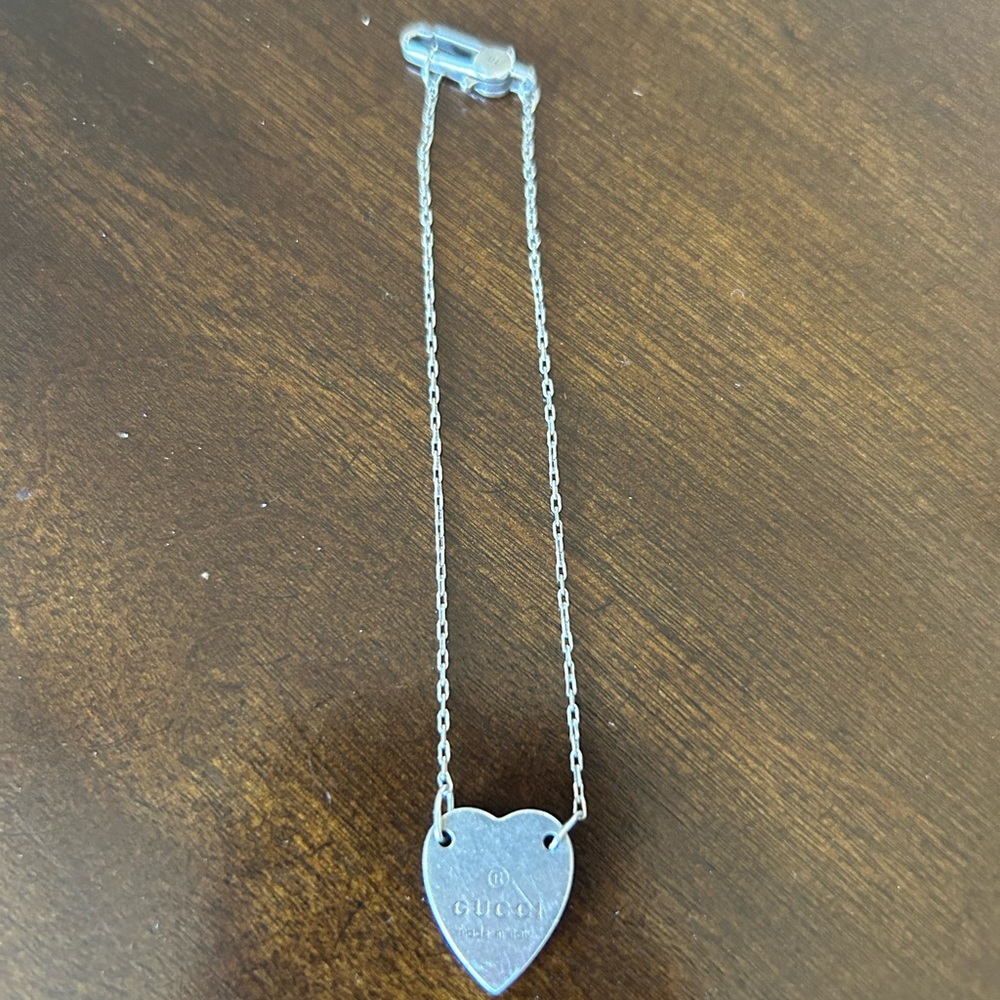 Gucci heart bracelet 18inch